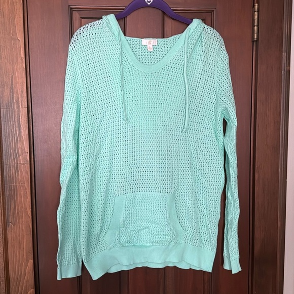 Charming Charlie Open Knit After Beach Hoodie - Picture 1 of 11